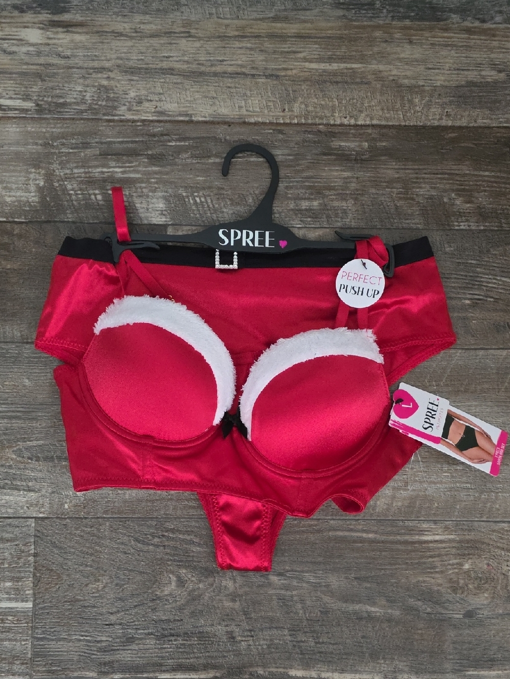 Spree Women’s Red Satin Set
